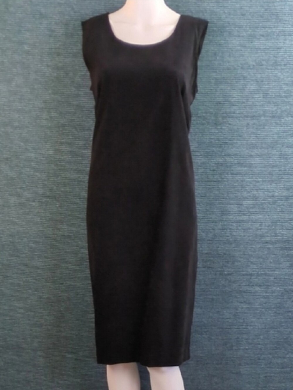 Vintage 90s Helene Blake Black Velvet Cocktail Sheath Dress